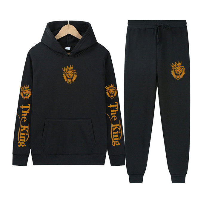 Men's sporty hoodie and jogging set with royal pattern Lune London