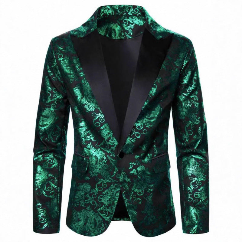 Elegant tuxedo blazer for men with floral jacquard pattern Lune London