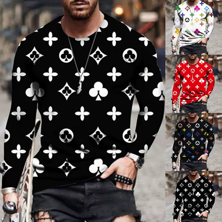 Men's long sleeve shirt with a creative design and colorful symbols Lune London