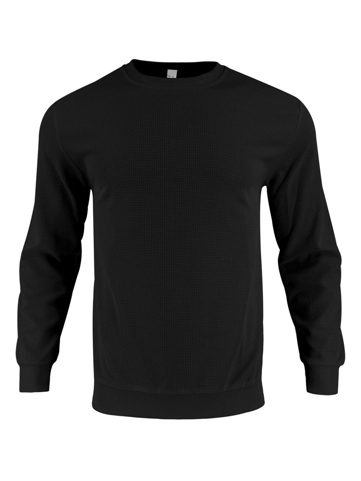 Trendy structural sweatshirt for men with round collar and elastic edges Lune London