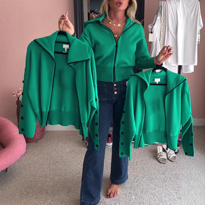 Cardigan décontracté pour femmes avec des détails de boutons élégants Chic & Stil