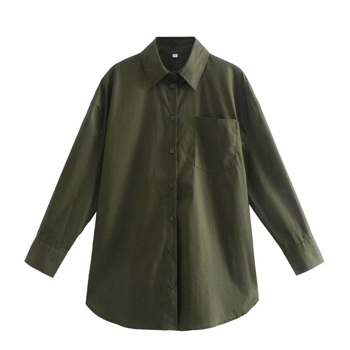 Long sleeve blouse for women with an elegant cut and high quality cotton fabric Lune London