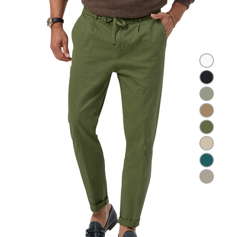 Casual chino pants for men with adjustable waist and elastic inserts Lune London
