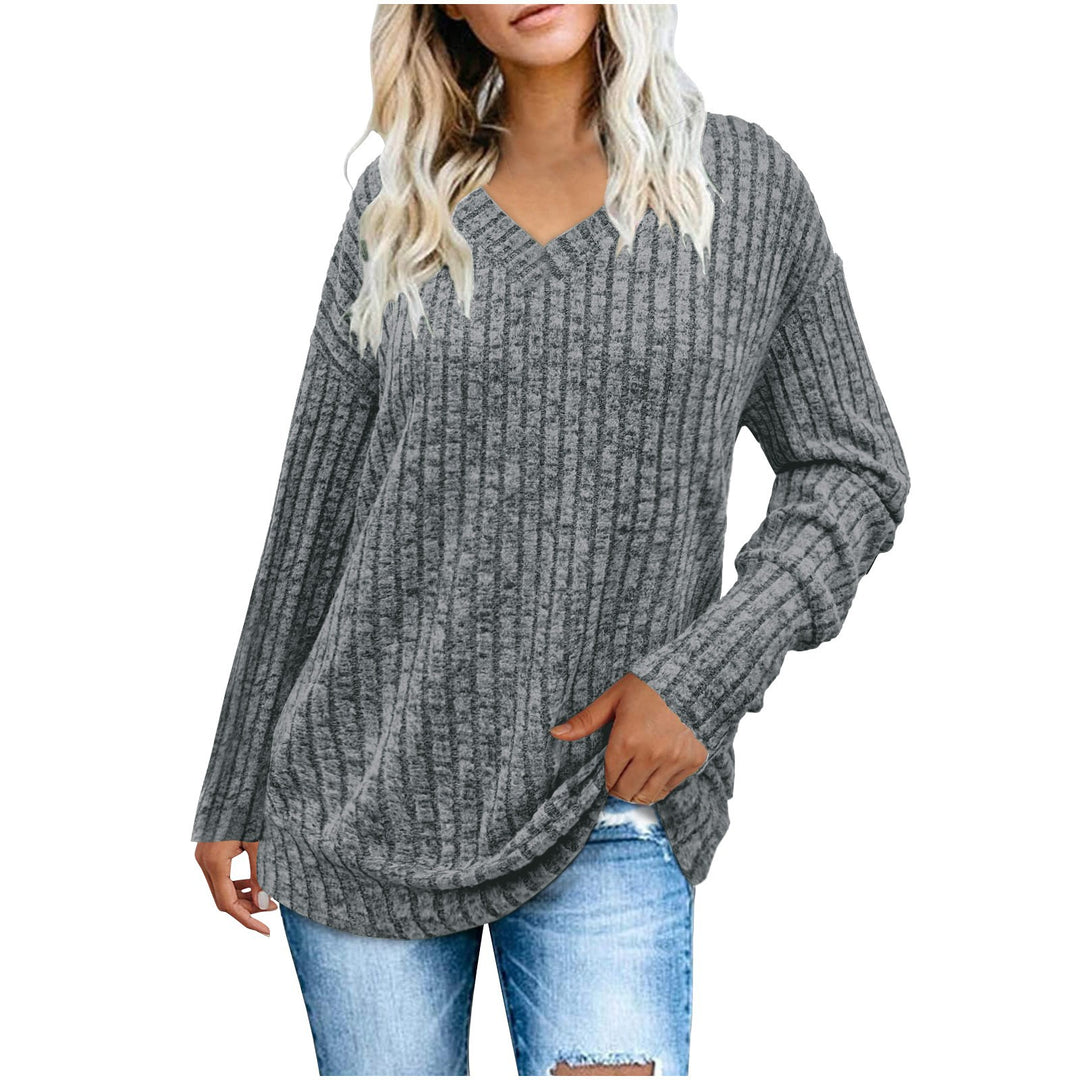 Ladies V-neck knitted sweater Lune London