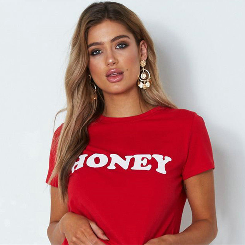 T-shirt pour femmes avec lettrage tendance Chic & Stil