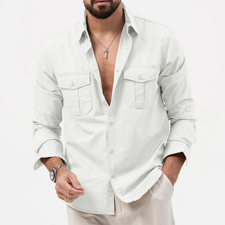 Shirt for men with practical chest pockets and modern fit Lune London