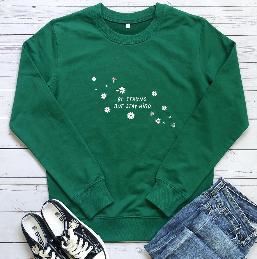 Sweat-shirt femme avec message inspirant et design floral Chic & Stil