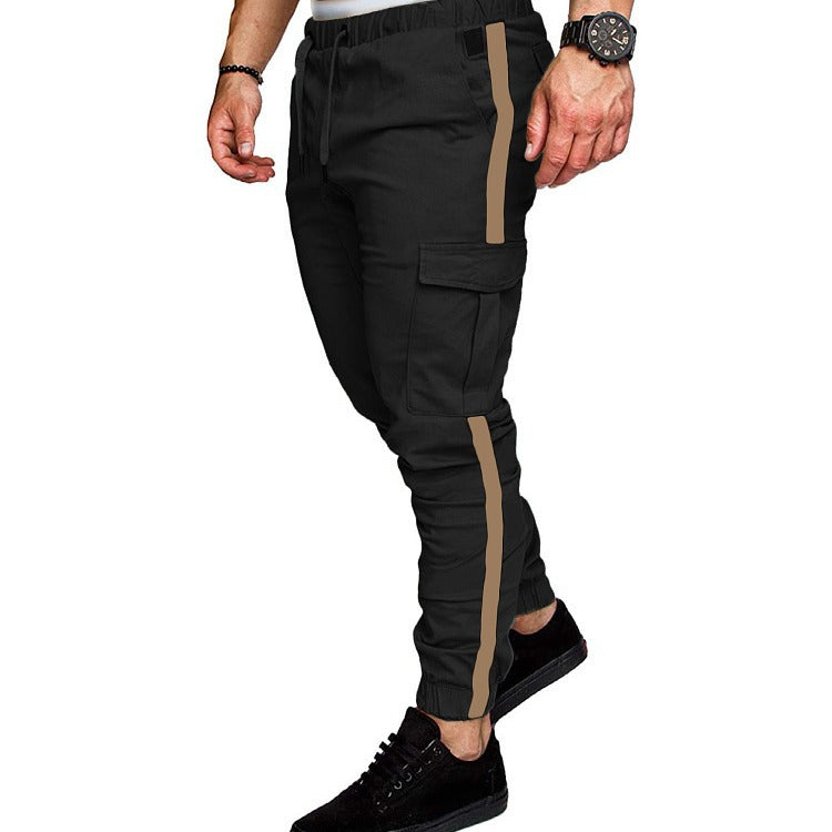 Men's cargo pants with elastic waist and versatile side pockets Lune London