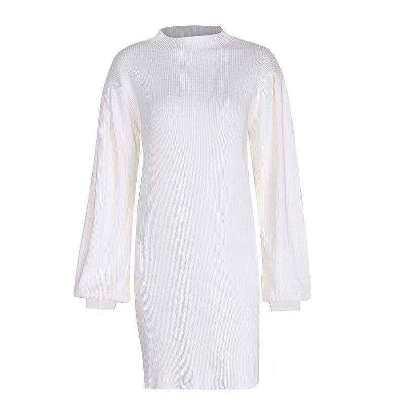 Knit dress for women with a modern ribbed design Lune London