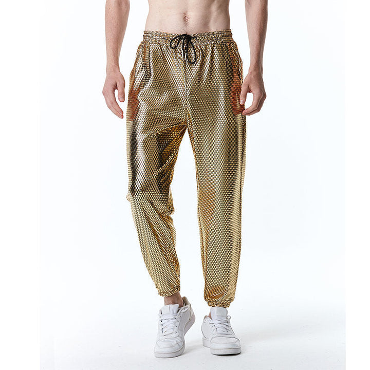 Men's Futuristic Mesh Pants In Trendy Metallic Look Lune London