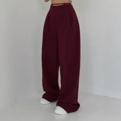 Pantalons chino taille haute pour femme avec nœud décoratif Chic & Stil