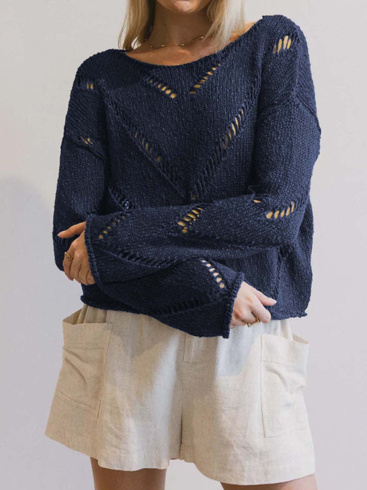 Casual knitted sweater for women with an airy knit structure Lune London
