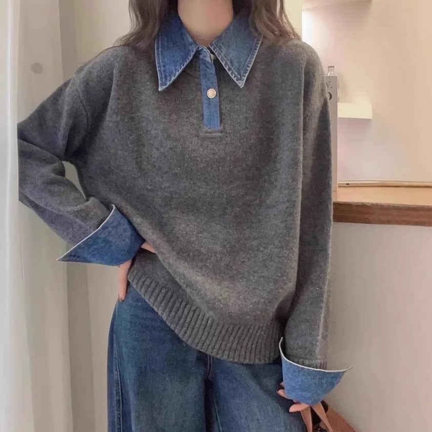 Pull confortable pour femmes avec col sportif Chic & Stil