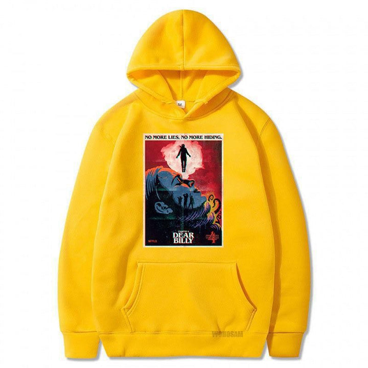 Women's hooded sweatshirt with creative film motif and cozy kangaroo pocket Chic & Stil