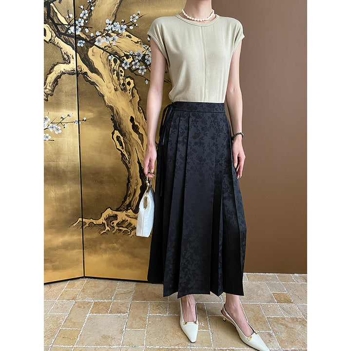 Women's Elegant Wrap Midi Dress with Transparent Details Chic & Stil