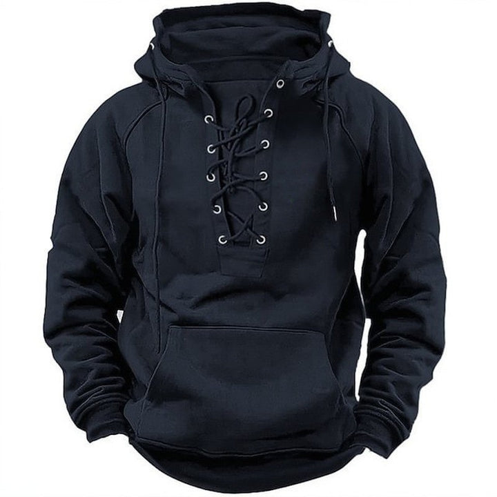 Men's hoodie with trendy lacing and soft inner lining Lune London