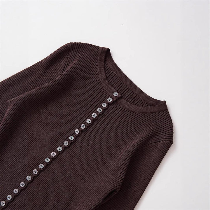 Fine knit jacket for women with elegant button details Lune London