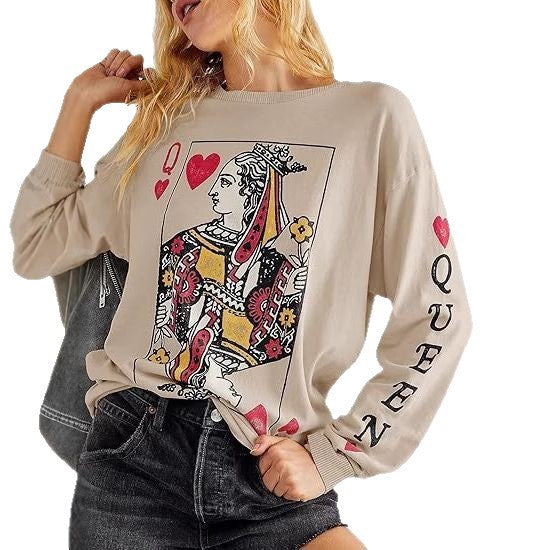 Long sleeve blouse for ladies with royal pattern Lune London
