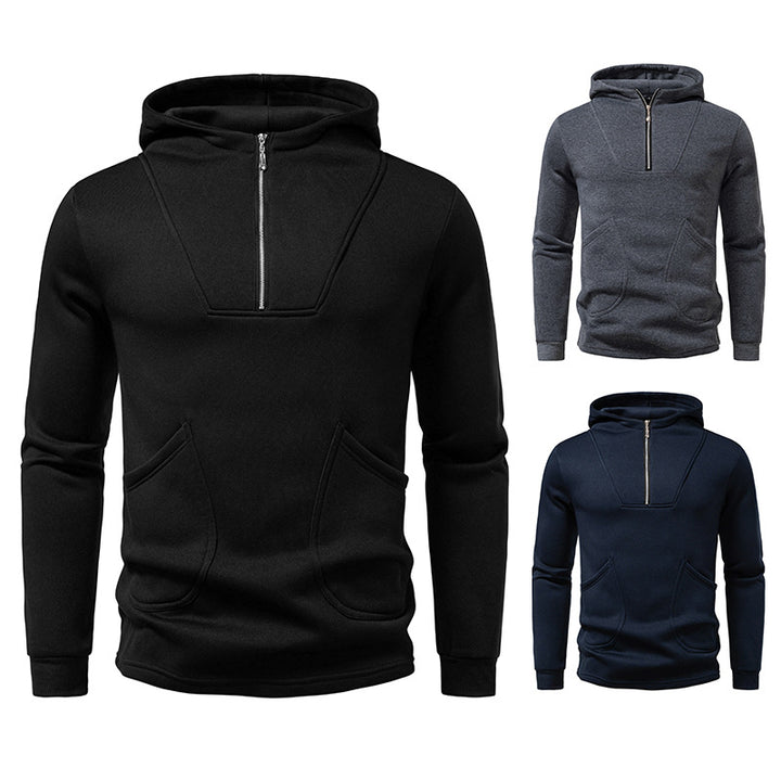 Men's modern zip hoodie with practical pockets Lune London