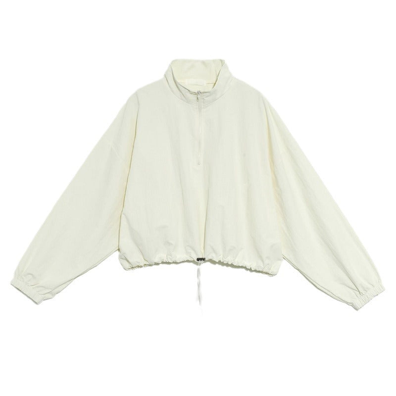 Veste de transition décontractée pour femmes avec col haut et cordon réglable Chic & Stil