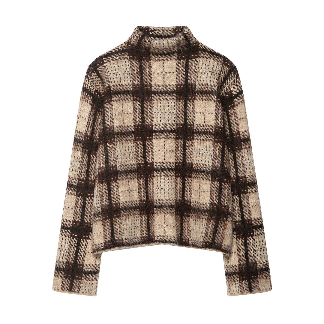 Pull à col roulé optique pour femmes Chic & Stil