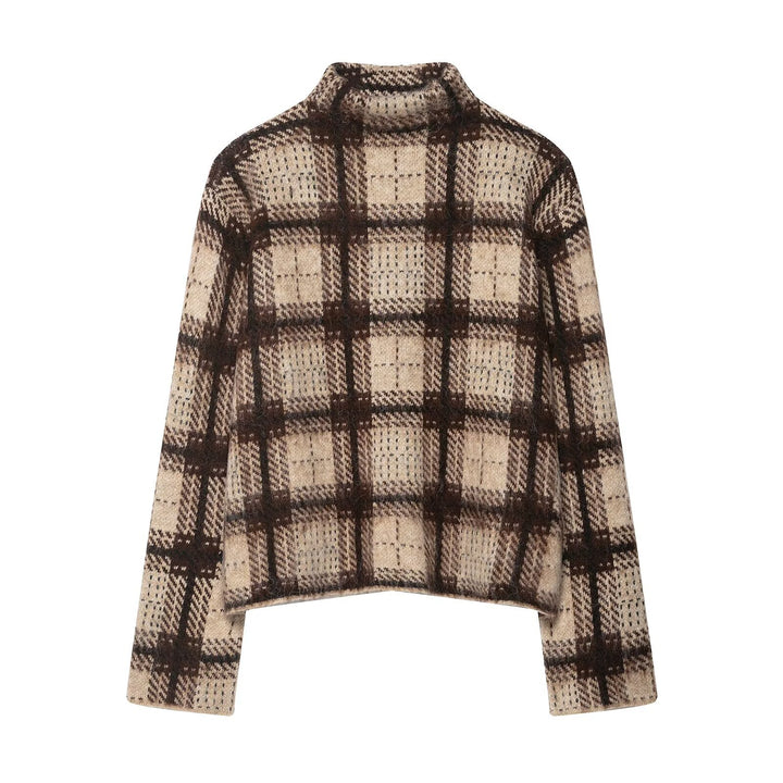 Pull à col roulé optique pour femmes Chic & Stil