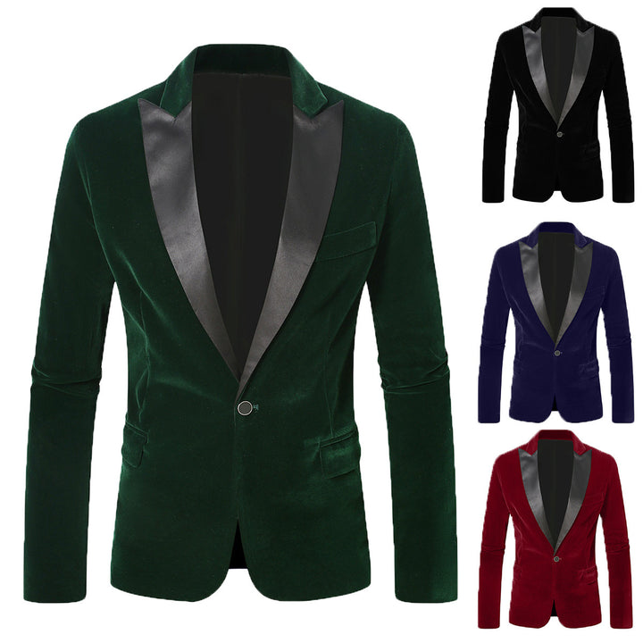 Elegant velvet jacket for men with satin collar Lune London