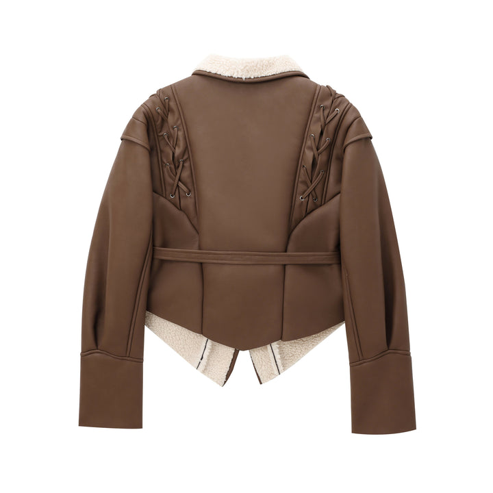 Ladies cozy jacket with elegant collar and padded lining Lune London