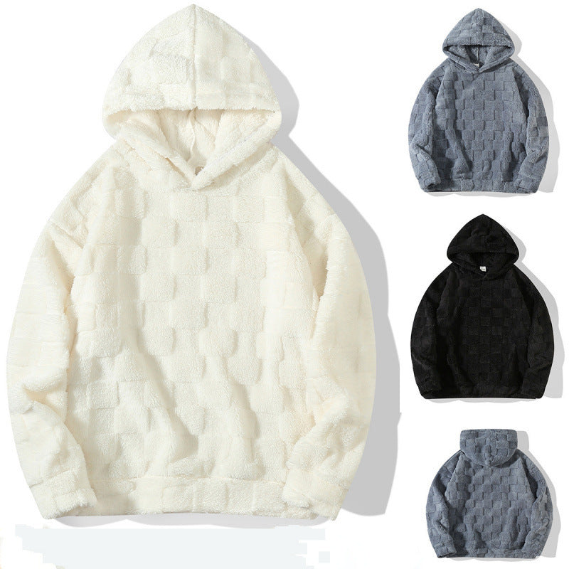 Men's hoodie in comfortable fleece with textured surface Lune London