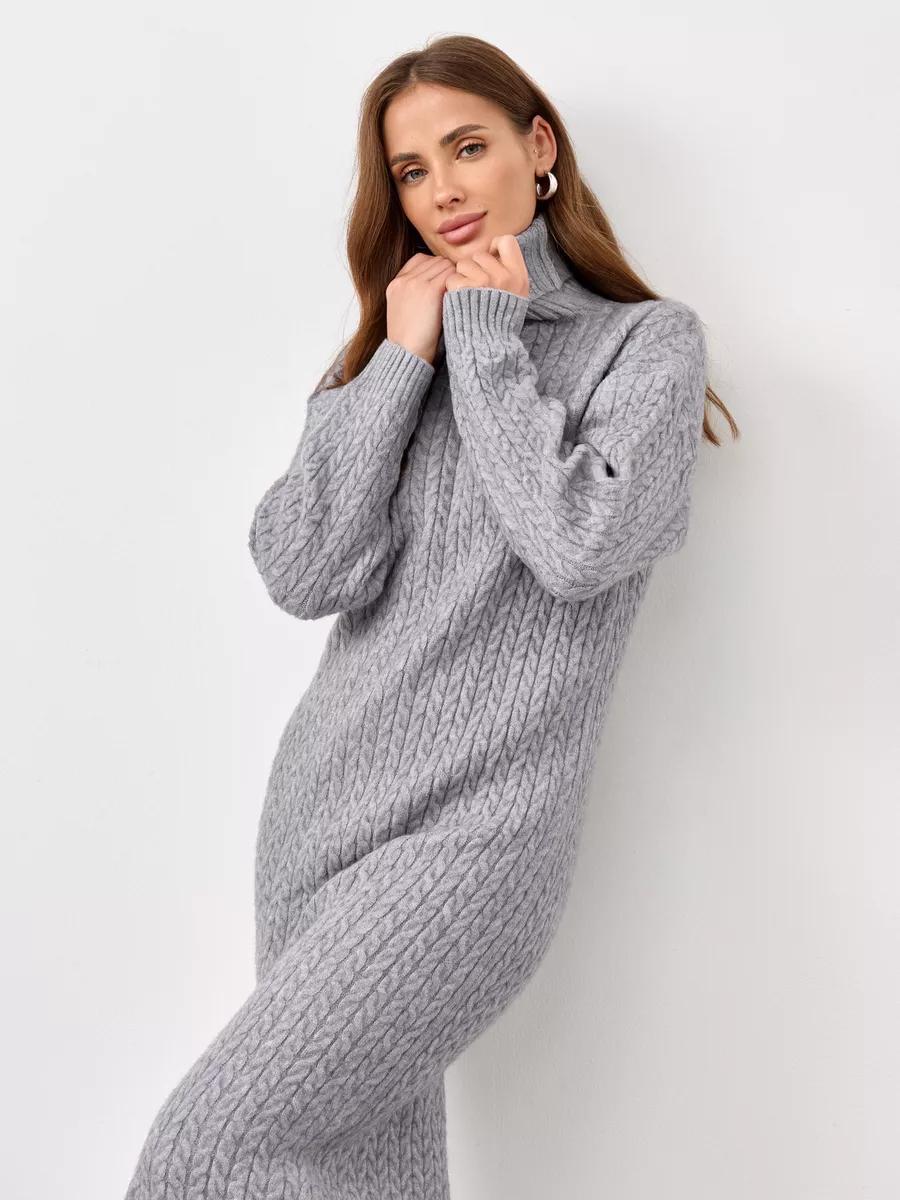 Pull à col roulé en tricot épais pour femmes avec un motif en câble moderne et une coupe décontractée Chic & Stil
