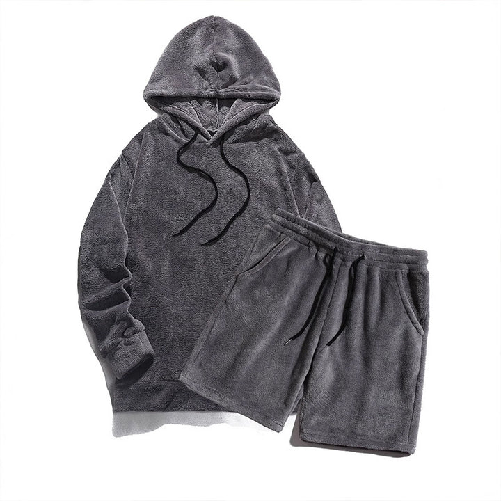 Men's Cozy Hooded Shorts Set Lune London