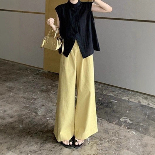 Women Elegant Cut Wide Leg Trousers Lune London