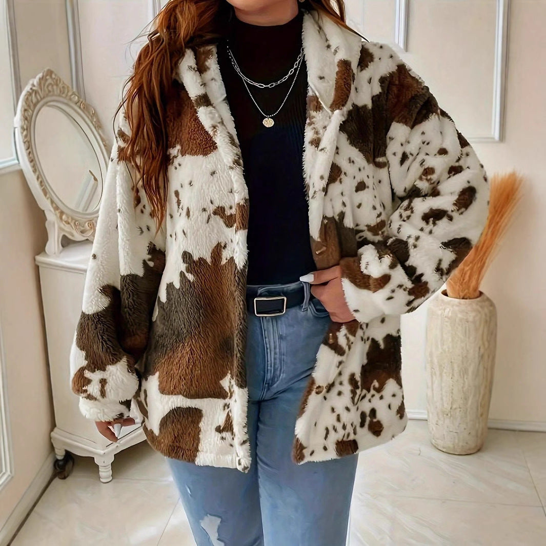 Ladies Oversized Chic Faux Fur Coat