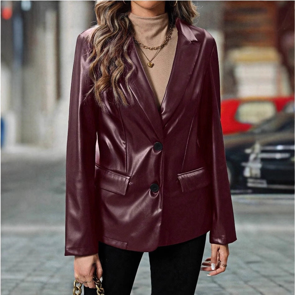 Elegant Women's Satin Blazer Lune London