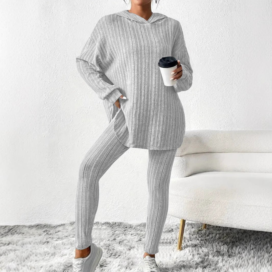 Women's legging set with textured long sleeve top and comfortable fit Lune London