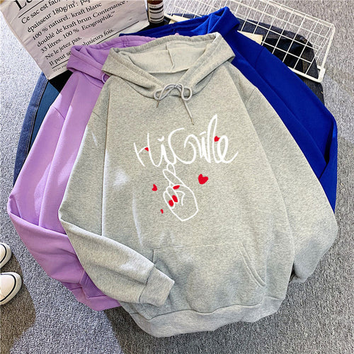 Ladies hoodie with creative graphic design Chic & Stil