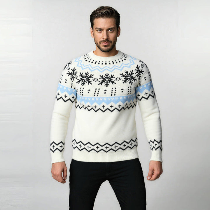 Men's Cozy Norwegian Sweater with Winter Design Lune London