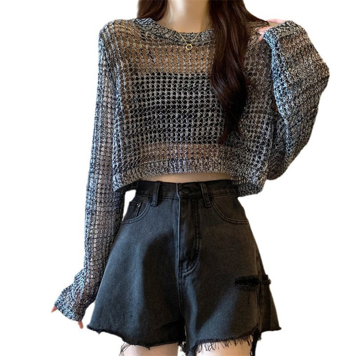 Sweater en maille pour femmes avec un design crop tendance Chic & Stil