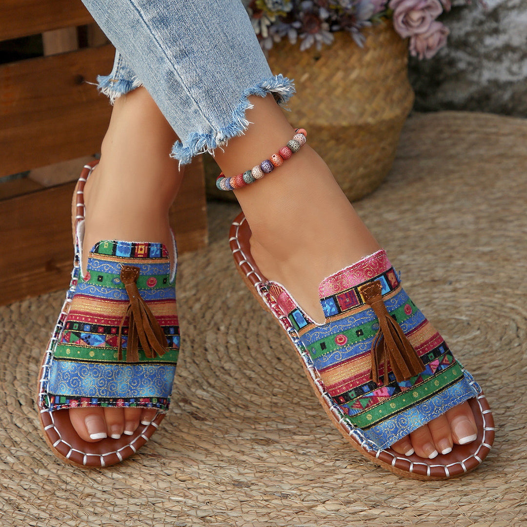 Women chic boho slide sandals Elegant Lune London