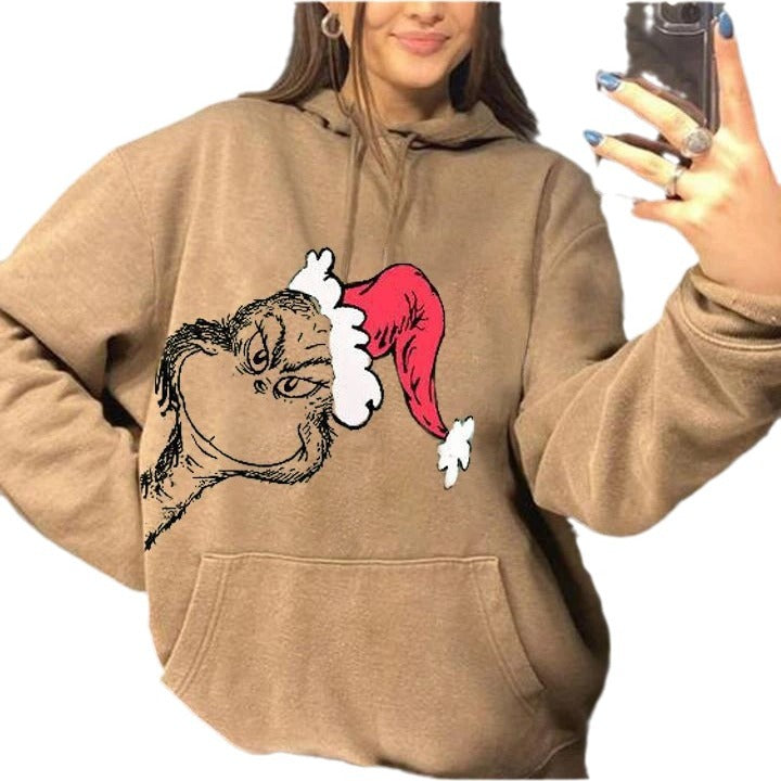 Ladies comfortable hoodie with creative Christmas design Lune London