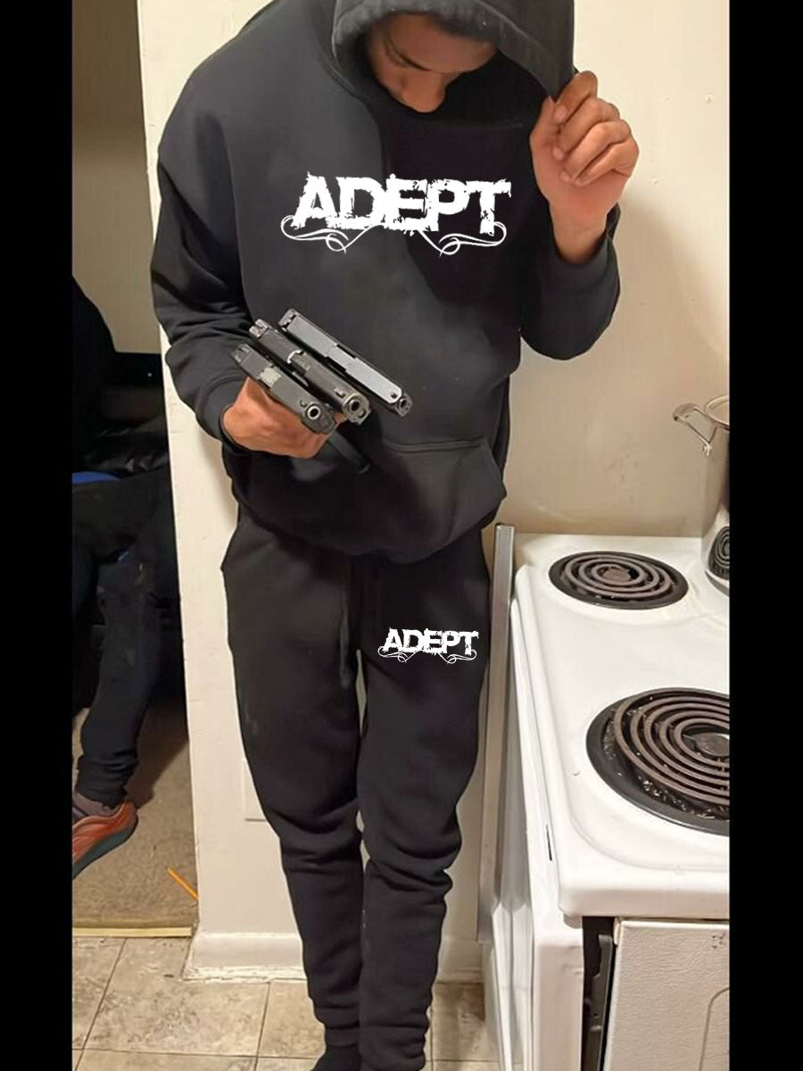 Men's sweatshirt and sweatpants set with creative police Lune London