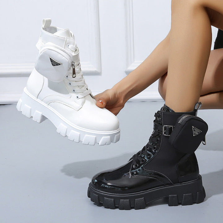 Women's Fashion Boots with Practical Bag Option and Eye-Catching Sole Lune London