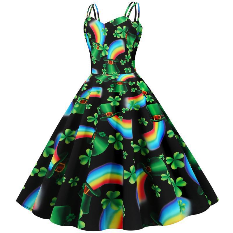 Robe A-line ludique pour femmes avec motif vif Chic & Stil