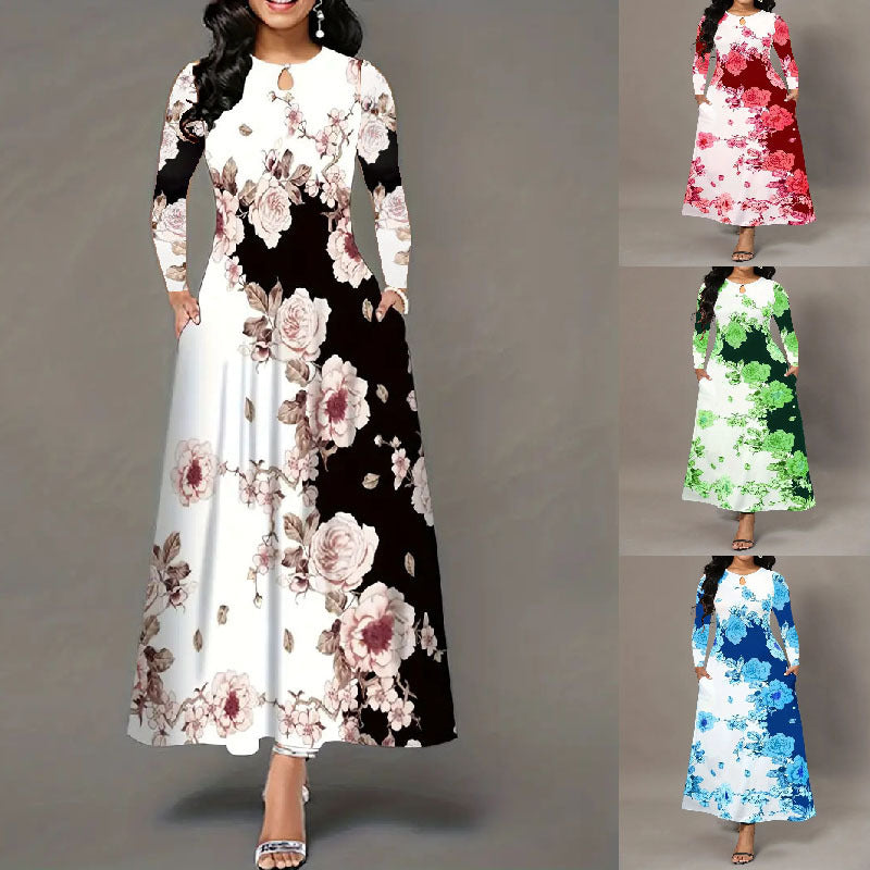 Lune London Floral Print Maxi Dress for Women
