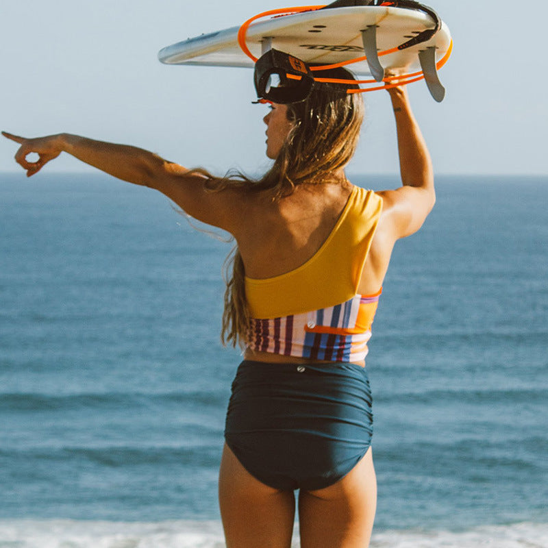 Women Asymmetrical Bikini Top Lune London
