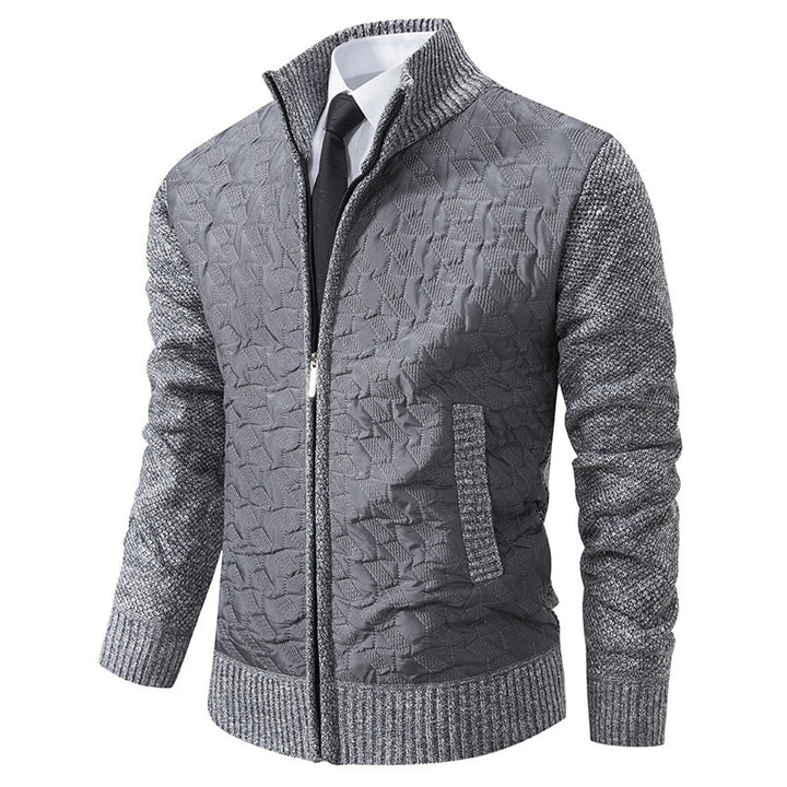 Men's stylish knitted vest with quilted design Lune London