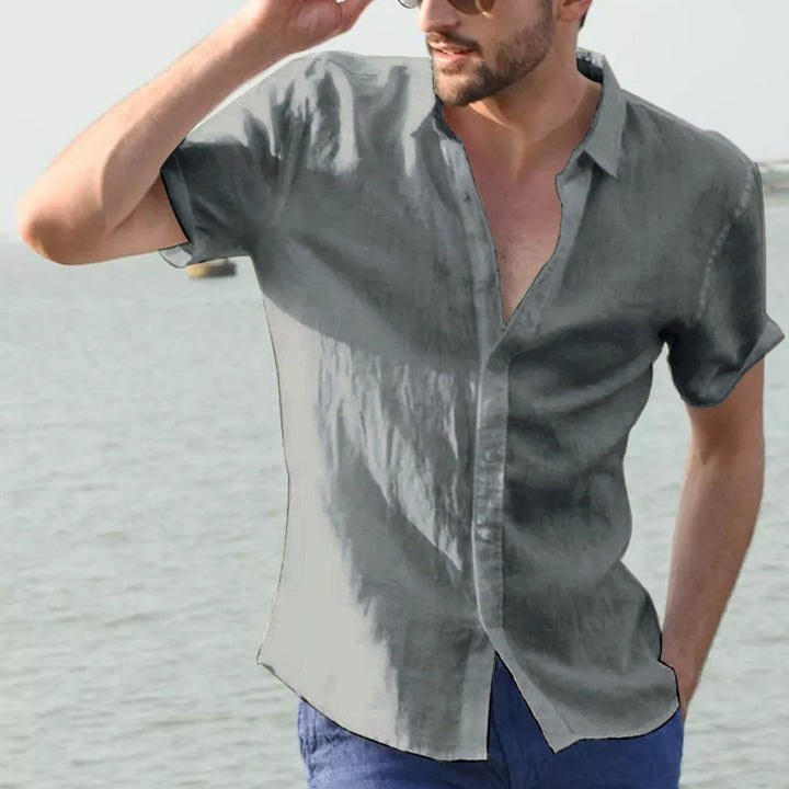 Light linen short sleeve shirt for men Lune London