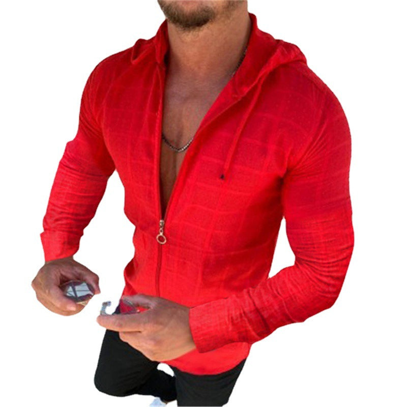 Men's hooded sweatshirt with innovative zipper closure and stylish design Lune London