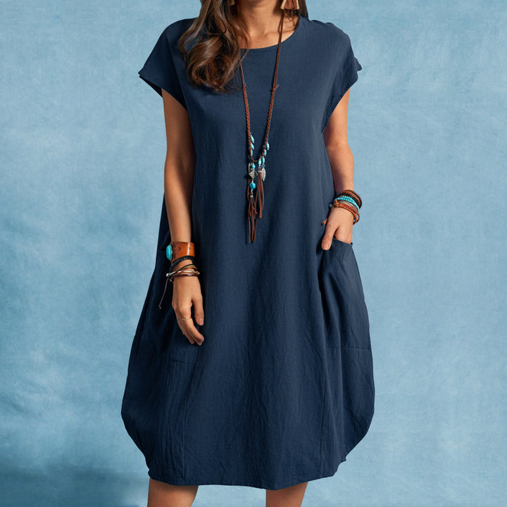 Airy summer dress for women with practical pockets and modern cut Lune London
