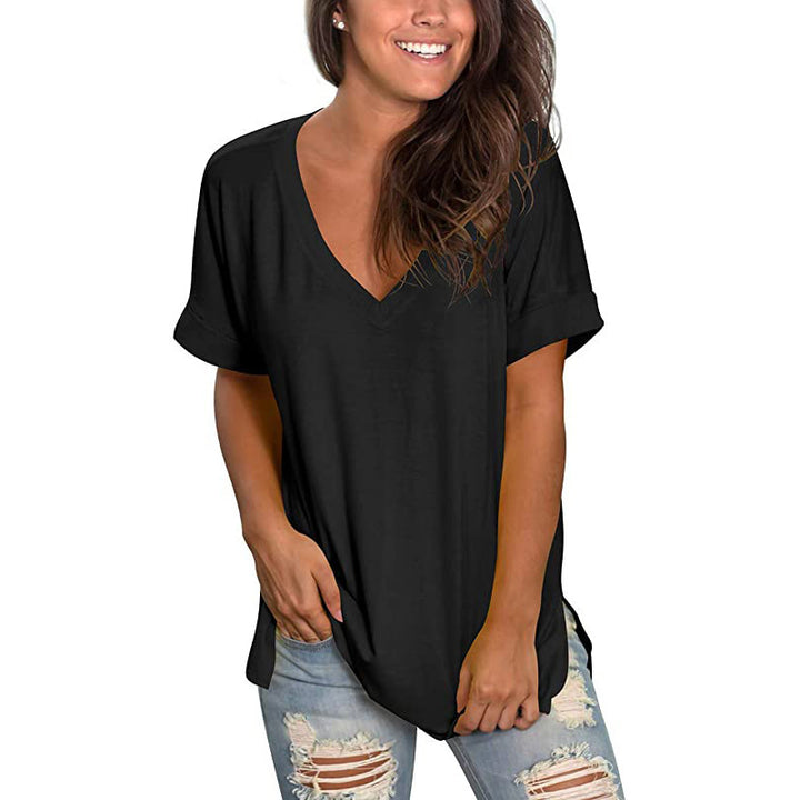 Lune London Casual V neck T-shirt for Women